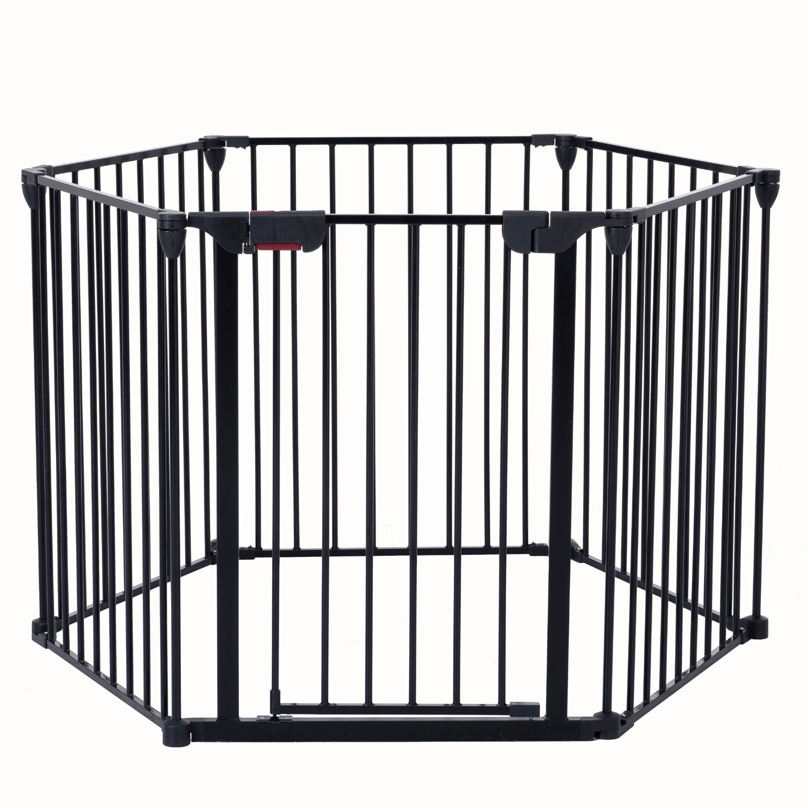 150 Adjustable Safety Gate 6 Panels Play Yard Metal Doorways Fireplace Fence Christmas Tree Fence G