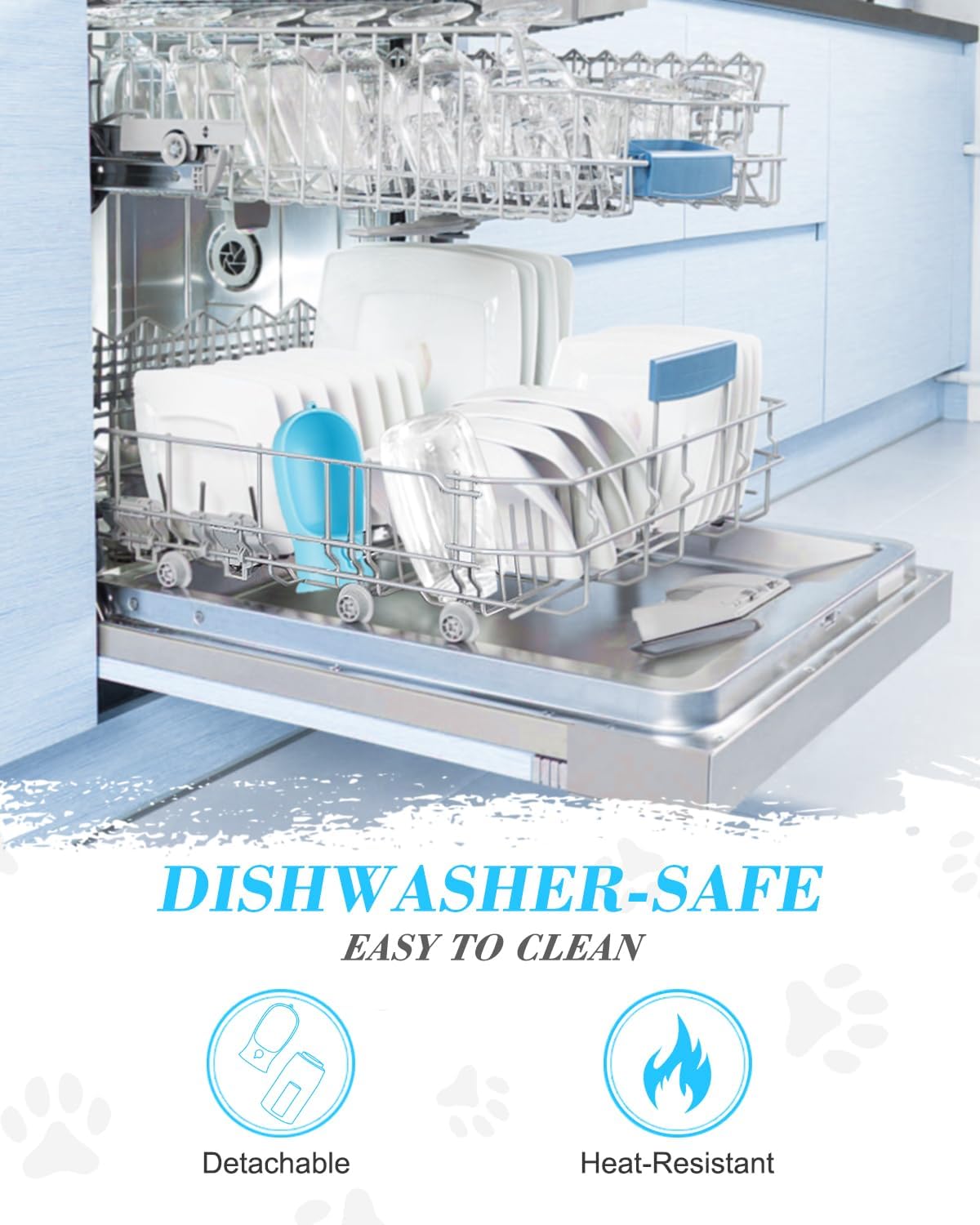 Dog Water Bottle With Food Container - Portable Dispenser Puppy Essentials Cat Walking And Hiking