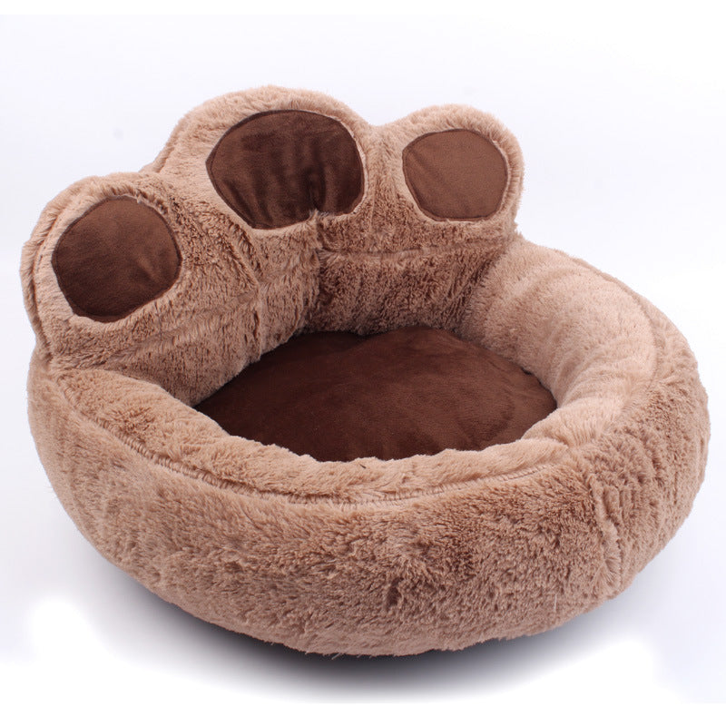 Paw Pet Bed - Dog & Cat Round Bed