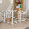 White Metal Dog Playpen 8 Panel