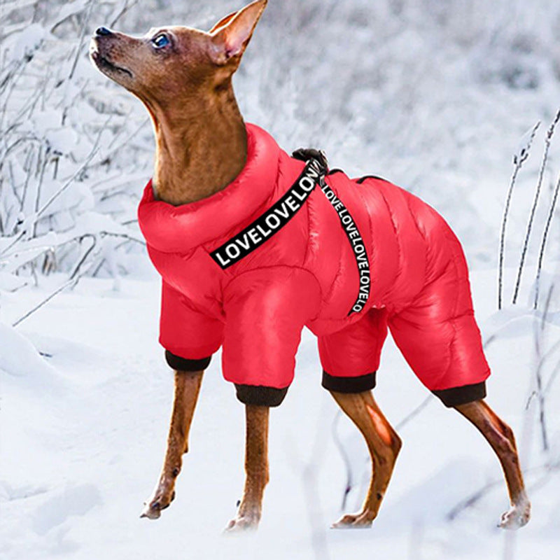 Thick Windproof Four-leg Pet Parka