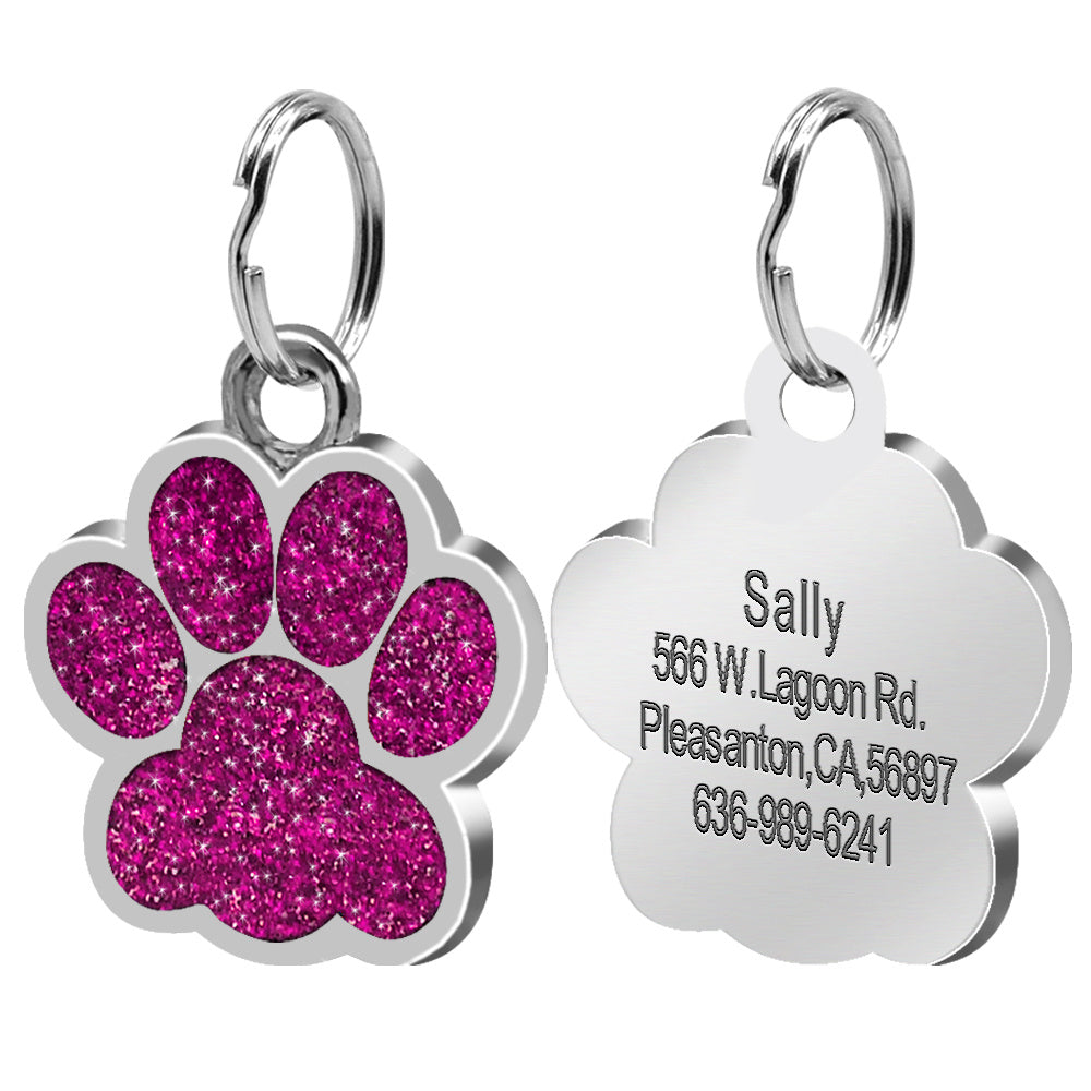 Pet Tag Footprint Dog