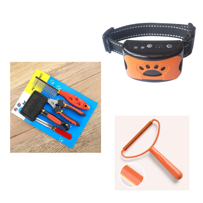 Dog Bark Arresting Training Collar with Vibration Sound Remote Control