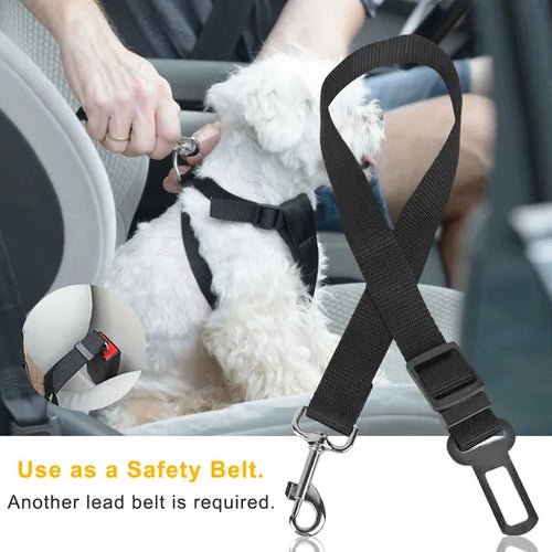 2Pcs Pet Dog Seat Belt Leash Adjustable Safety Leads Harness