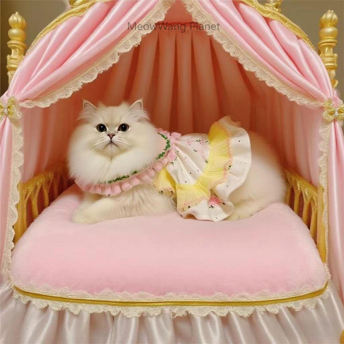 Dog Cat Clothes Pet Apparel Handcrafted Double Layer Princess Dress For Small Dogs Cats All Season Luxury Pet Apparel Custom Made Elegance Comfort Luxury Pet Gift For Cats Dogs