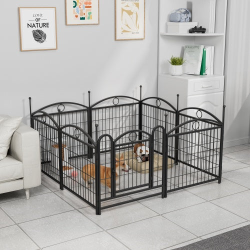 Dog Playpen Indoor 24 Inch 8 Panel Metal Dog Playpen