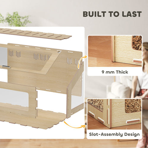 39" Hamster Cage with Acrylic Window & Openable Top Gerbil Guinea Pig