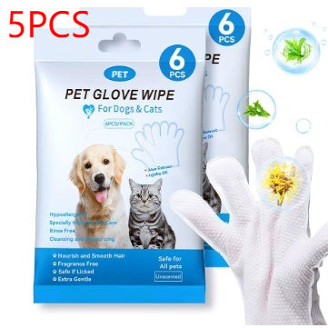 Pet Disposable Gloves Cat Dog Cleaning Dry Cleaning Gloves Pet Products
