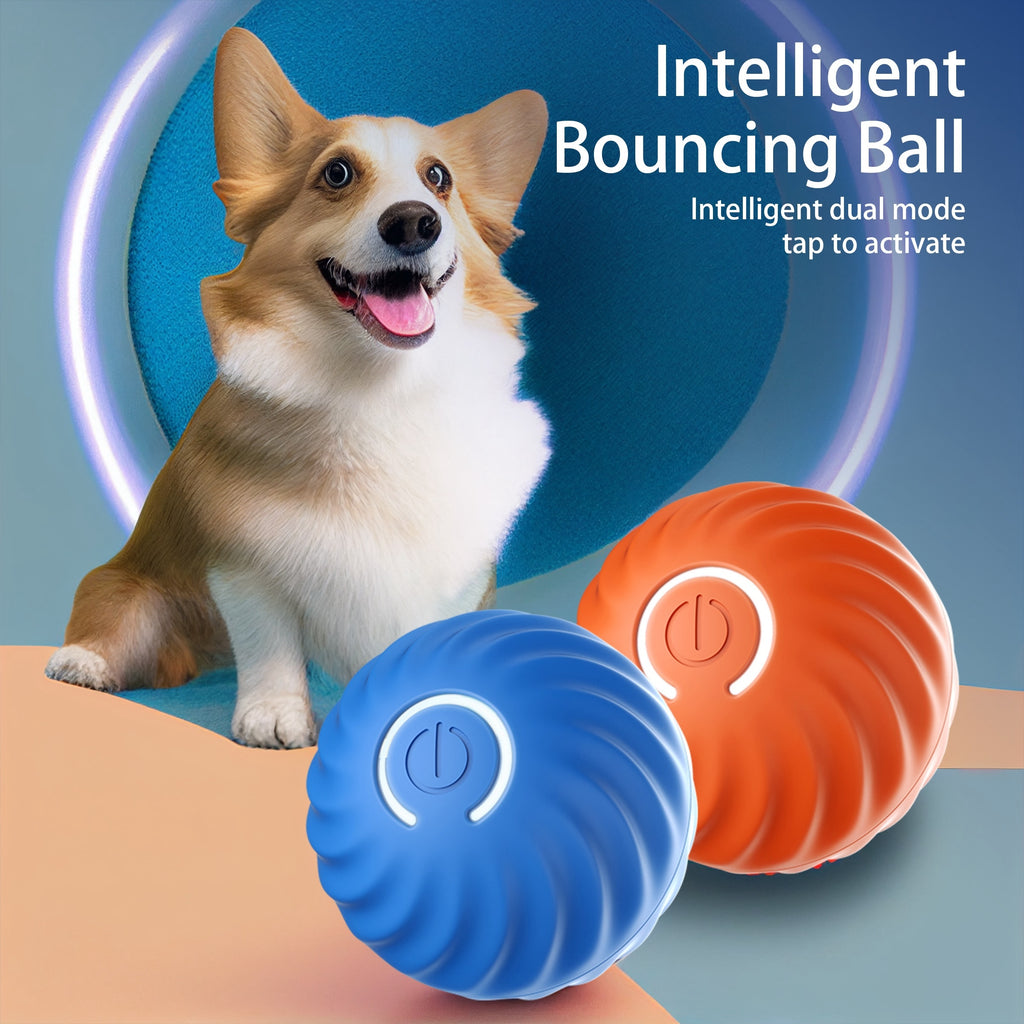 Interactive Bouncing Ball For Dogs,Automatic Smart Toy, Self-moving Rotating Stimulating Pet Entertainment, Noise-Reducing Urchin Cover,USB Rechargeable Dog Toy, Dog Electric Interactive Toy