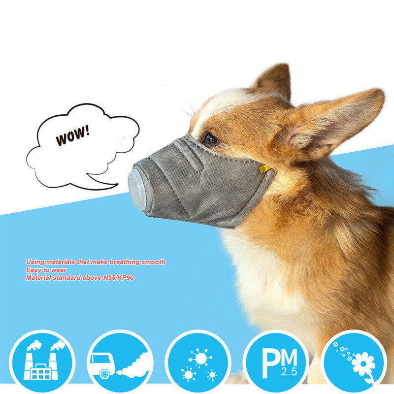 Dog Face Masks Anti Dust Pollution Soft Cotton Pet Respiratory PM2.5 Filter