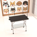 Professional Pet Grooming Table Large Adjustable Heavy Duty Portable with Armrests and Lasso & Grid Tray