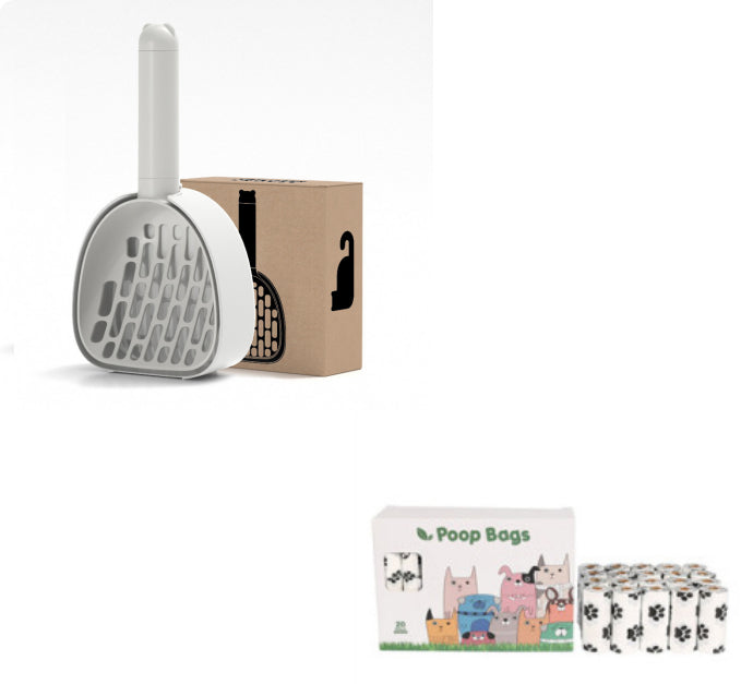 Cat Litter Scoop with Mountable Base