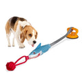 PROKEl Shark Pet Rope Chew Toy, Twine Toy Ball with Suction Cup Squeaky Toy
