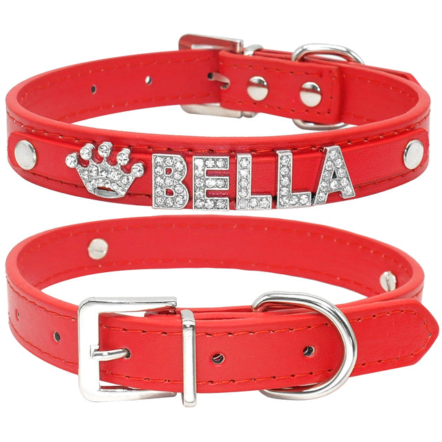 Personalized Cat Collar Rhinestone Puppy Small Dogs Collar