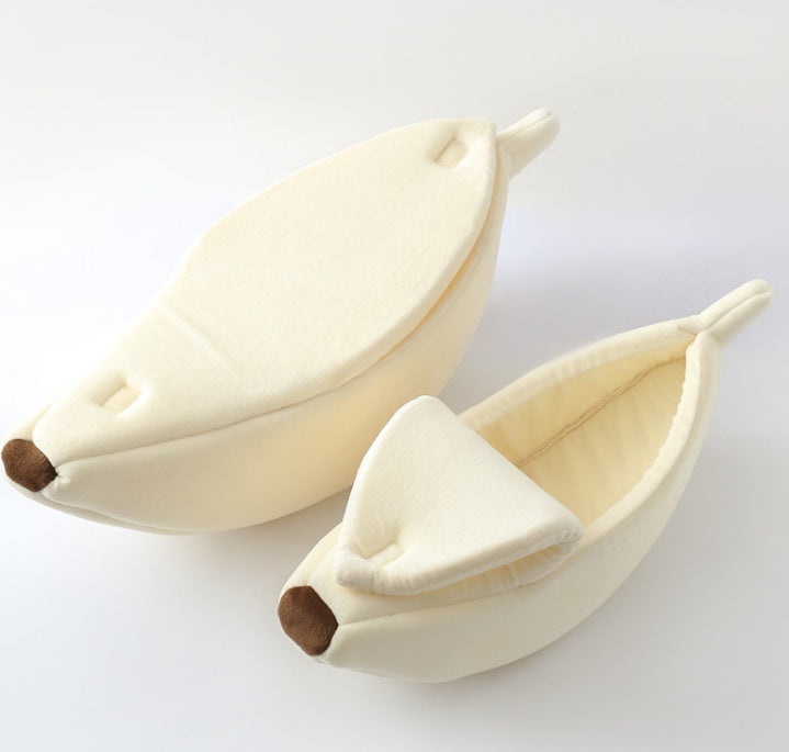 Banana Shape Pet Bed - Warm Nest for Dogs & Cat