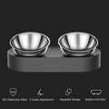 Pet Double Bowls - Adjustable Stainless Steel Anti-Slip