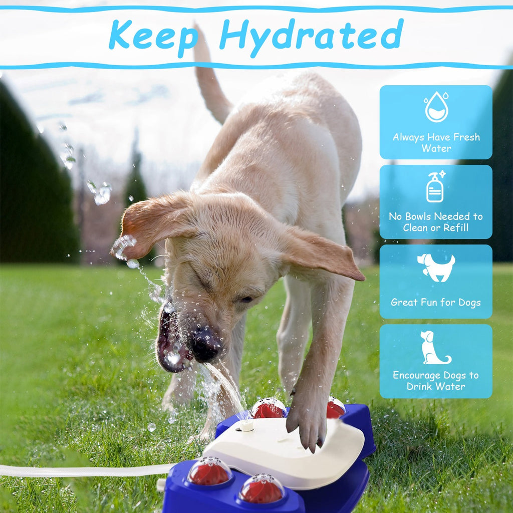 Dog Water Fountain Outdoor Step Activated Sprinkler