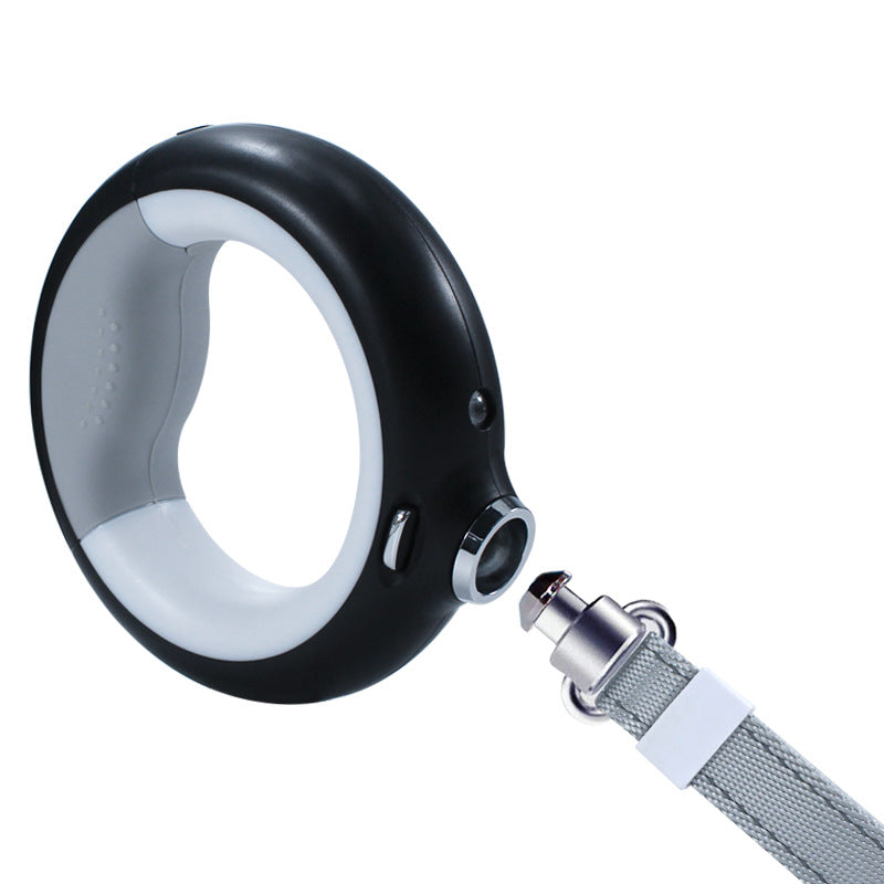 Luminous Dog Leash Handle with Bag Holder