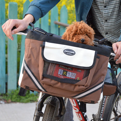 Bicycle Bag Pet Carrier - Removable Handlebar Front Basket