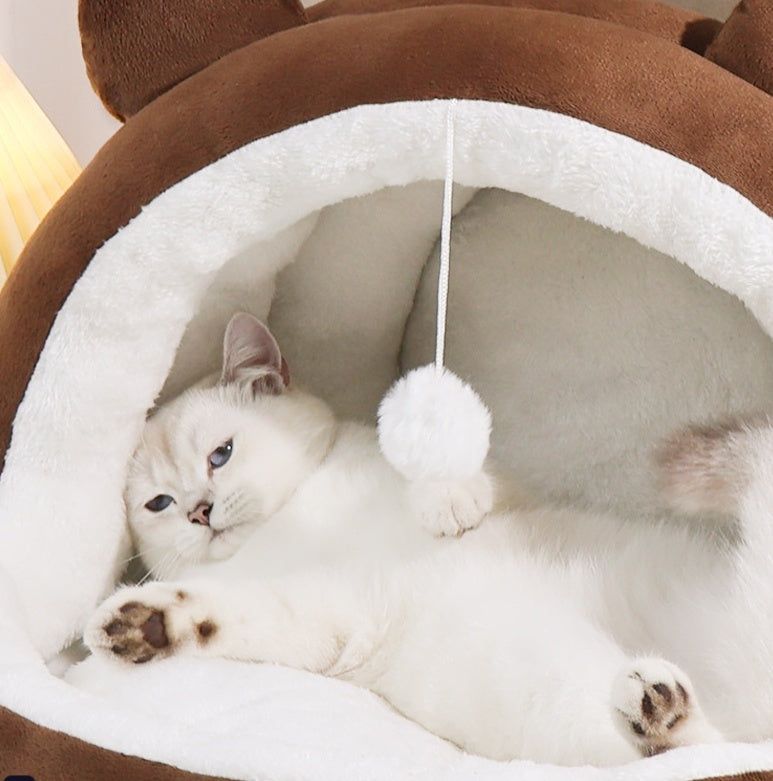 Cat Nest Four Seasons Universal Winter Warm Semi-closed Bed