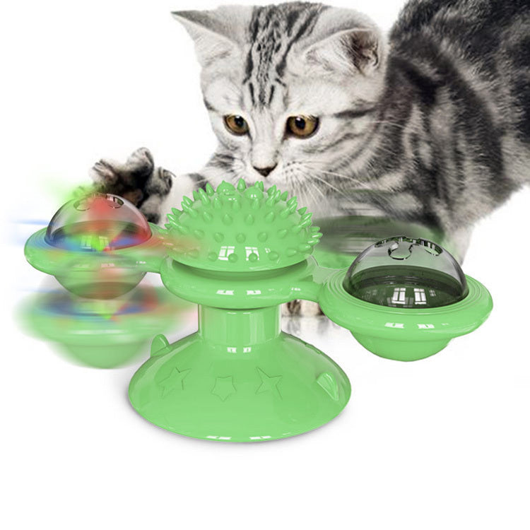 Windmill Cat Toy with Suction Cup Base