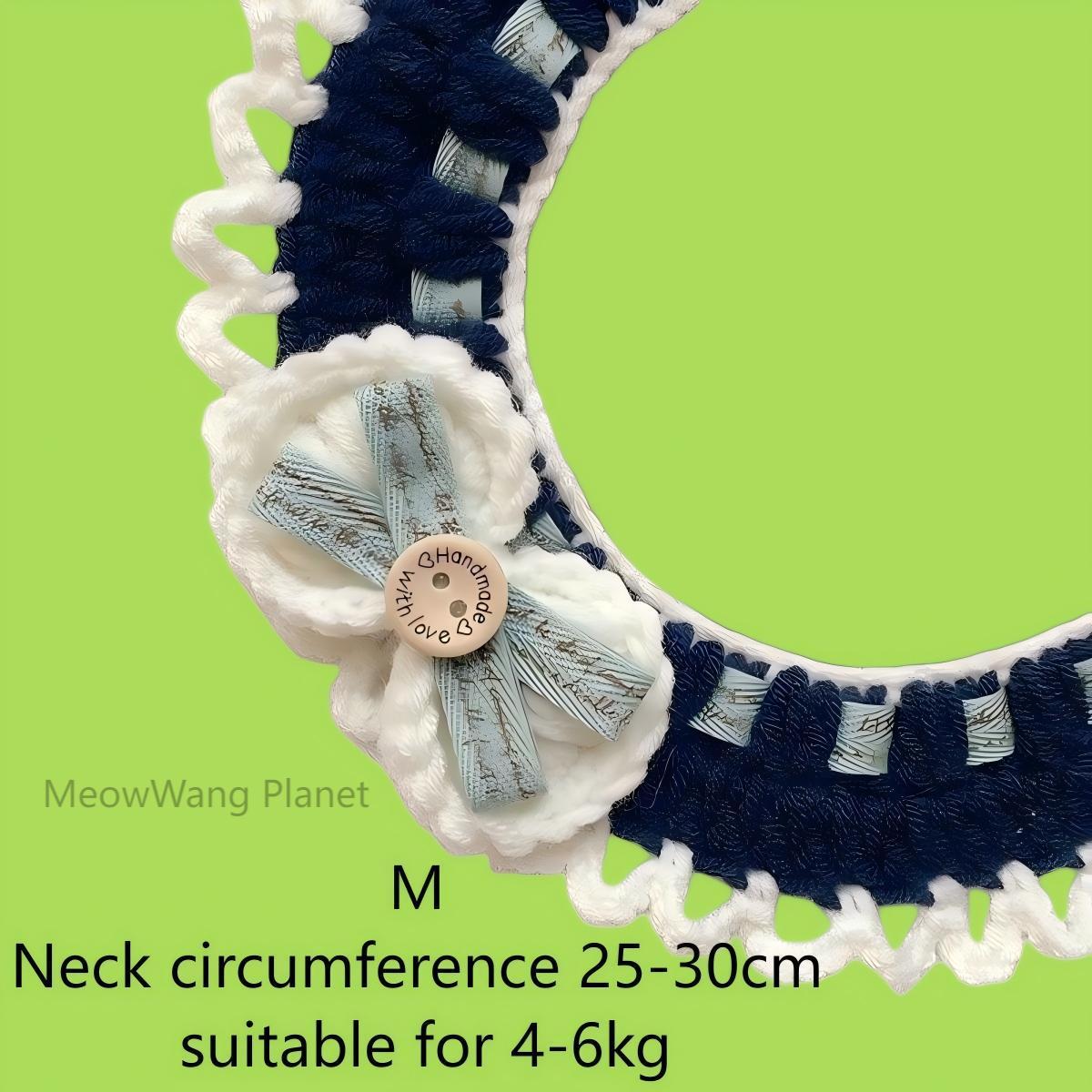 Handmade Knit Pet Scarf Cozy Neck Warmer For Cats Small Dogs Soft Crochet Scarf Luxury Pet Gift