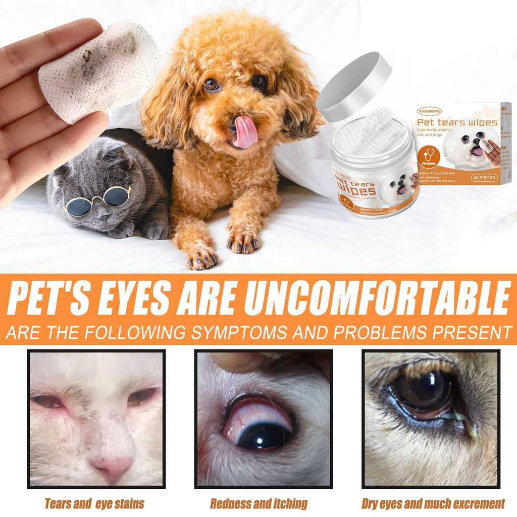 Pet Wipes For Cleaning Dogs And Cats Tear Stains Eye Cleaning Wipes Eye Dirt Cotton Pads
