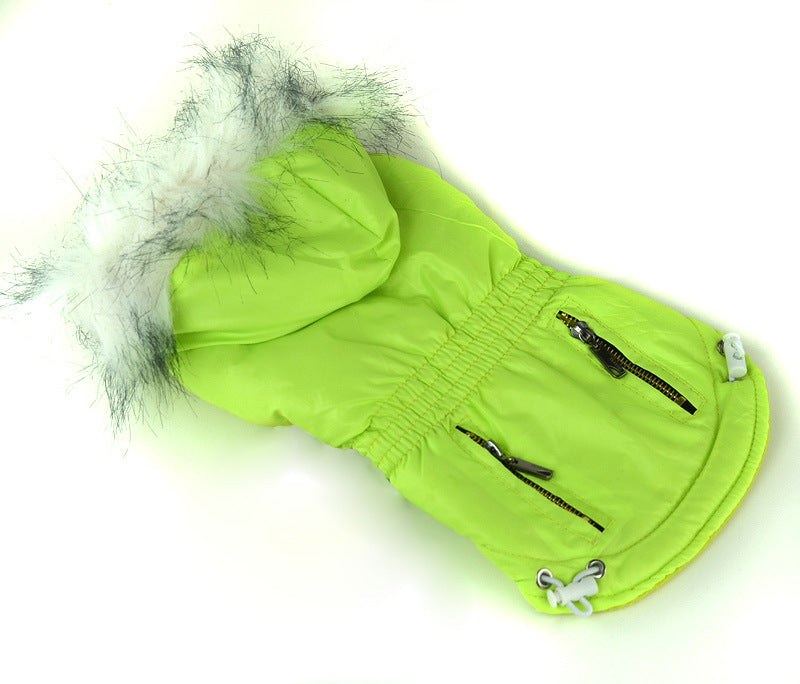 Zippered Cotton Padded Jacket For Pets