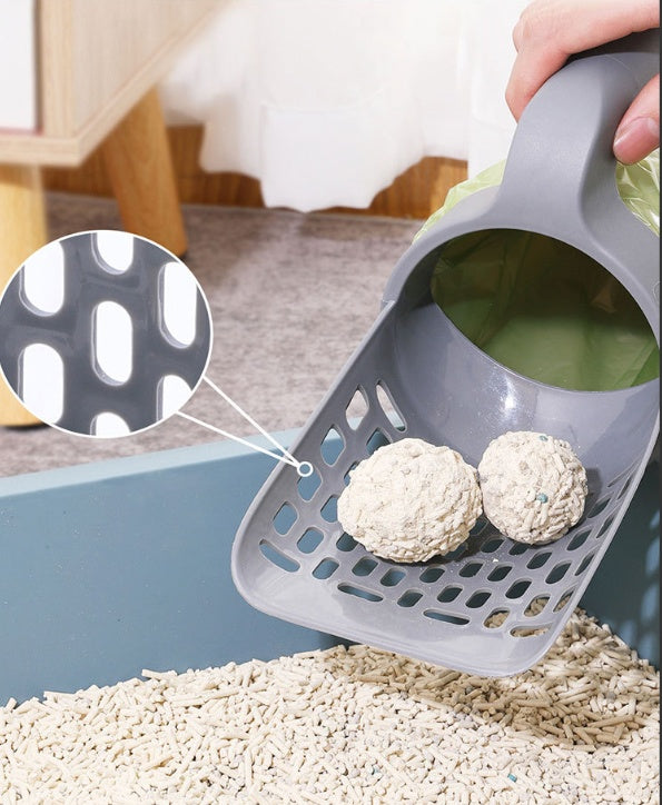 Large Cat Litter Scoop with Bag Holder