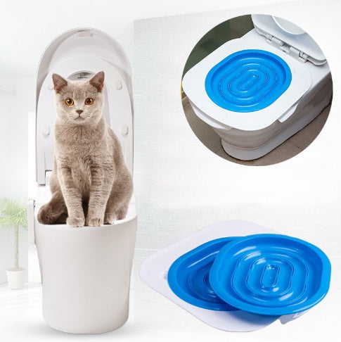 Pet Toilet Trainer Cats Cleaning Training Toilet Supplies with Toilet Seat Lighting