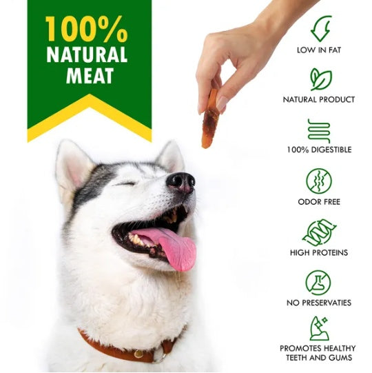 Dog Sweet Potato Wrapped With Chicken, Grain Free Organic Meat Human Grade Dried Snacks In Bulk