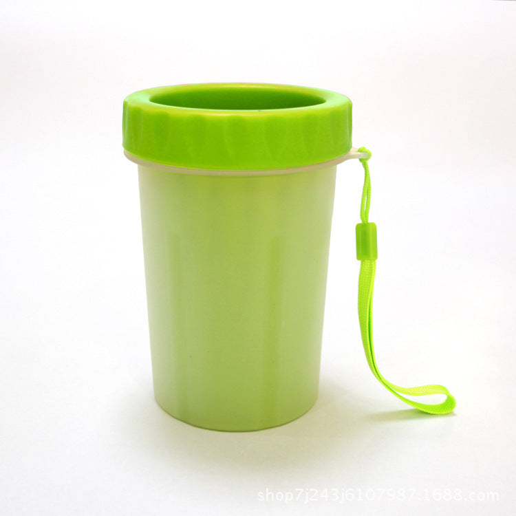 Paw cleaner with flat bottle mouth paw washer cup