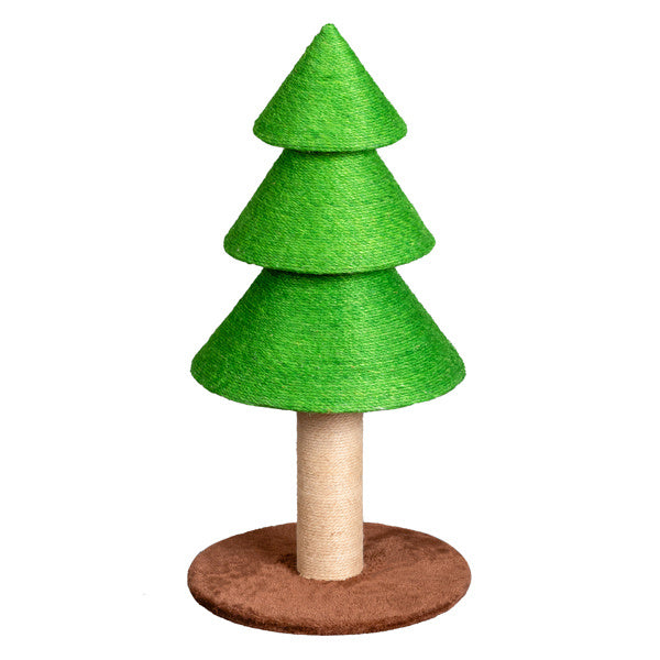 31.5in Christmas Tree Cat Scratcher, Cat Scratching Post For Indoor Cats, Large Sisal Cat Scratching Tree Cat Scratch Tower, Grass Green