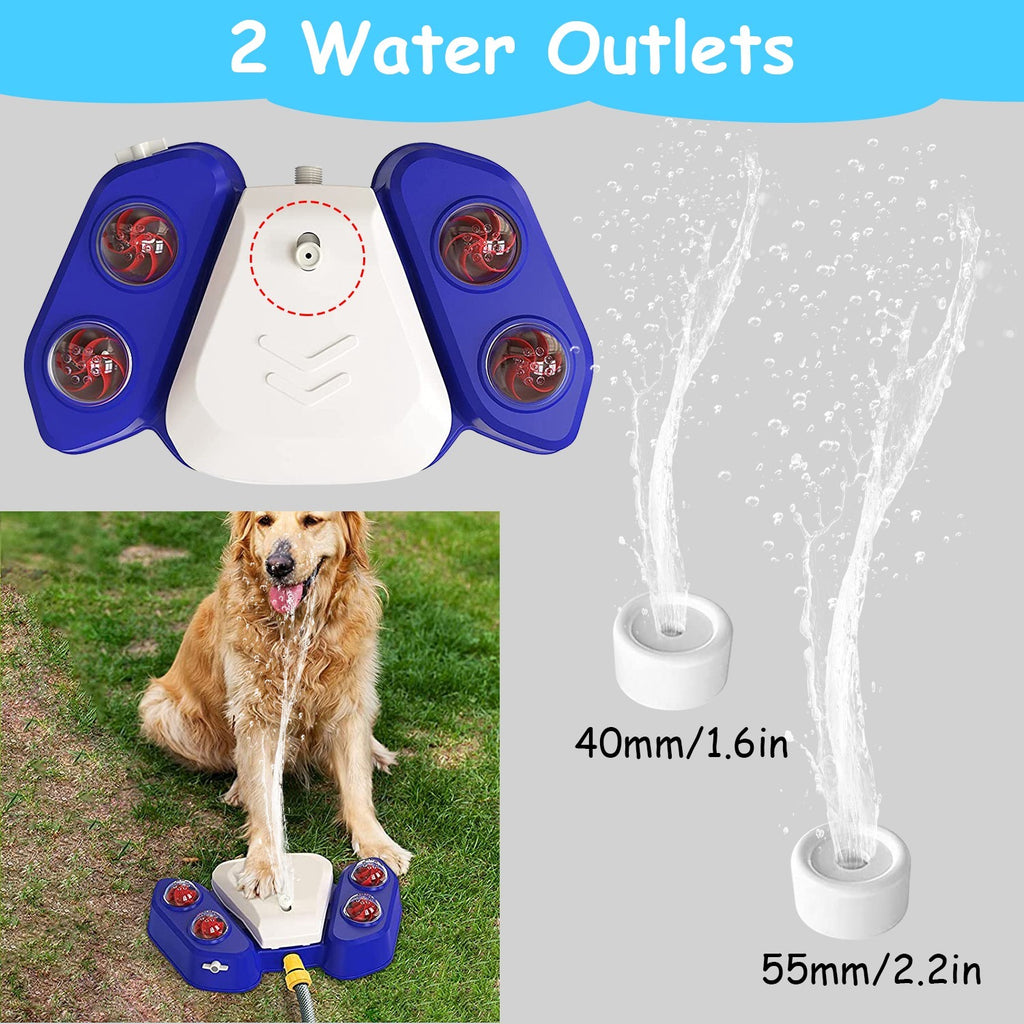 Dog Water Fountain Outdoor Step Activated Sprinkler
