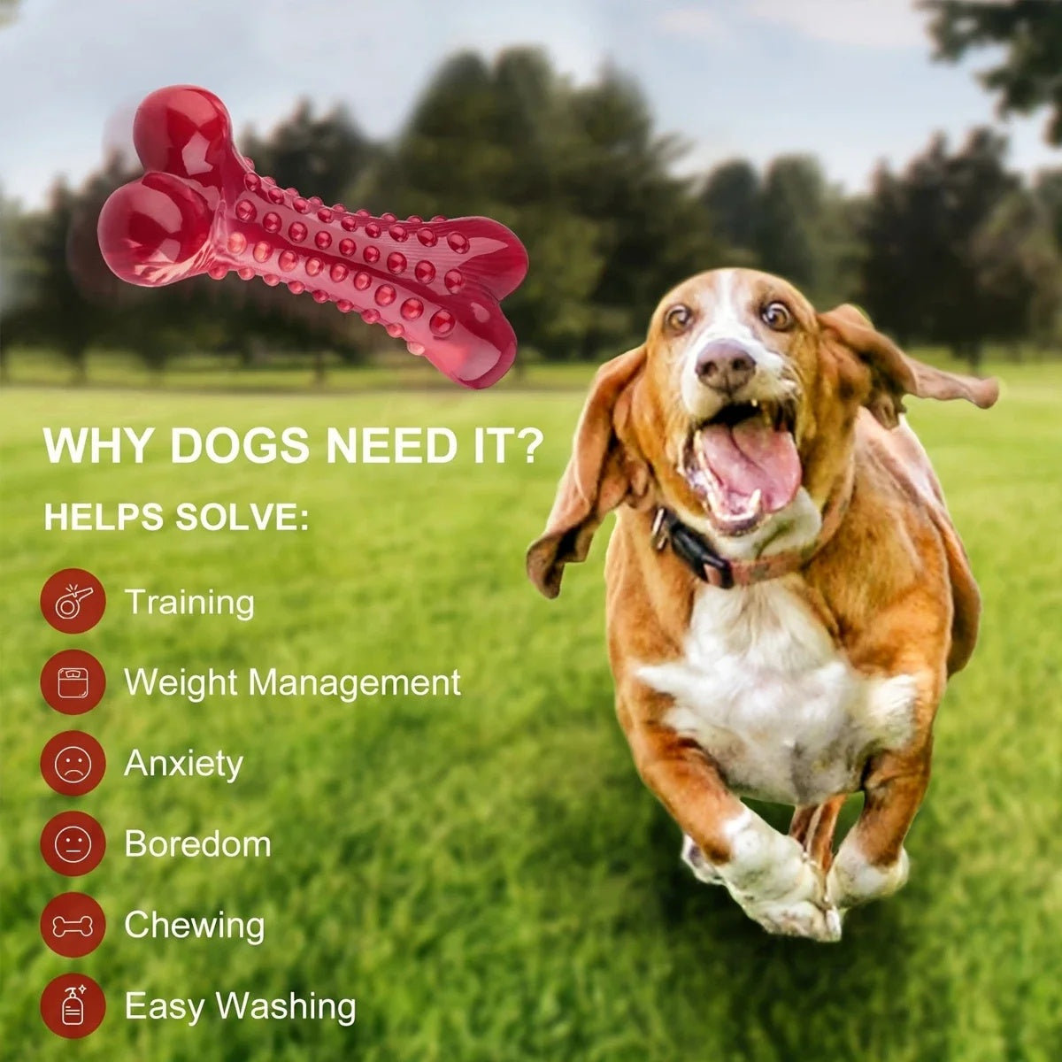 Durable Natural Rubber Dog Chew Toy