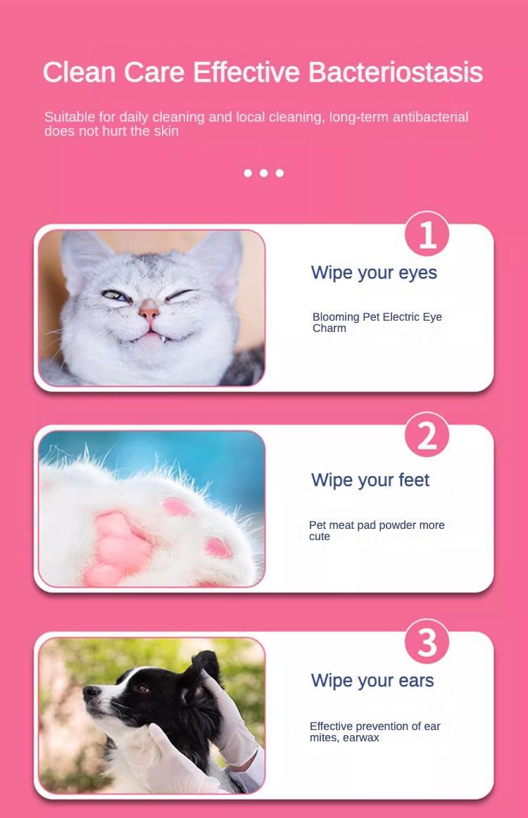 Dog And Cat Wet Wipes, Fragrance Free, Plant.based  SKIP THE BATH Gentle Cleansing And Deodorizing,Hypoallergenic, Wipes For Paws Ears, Fur, Eye Ducts And Butt