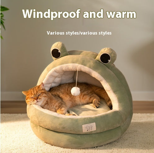 Cat Nest Four Seasons Universal Winter Warm Semi-closed Bed