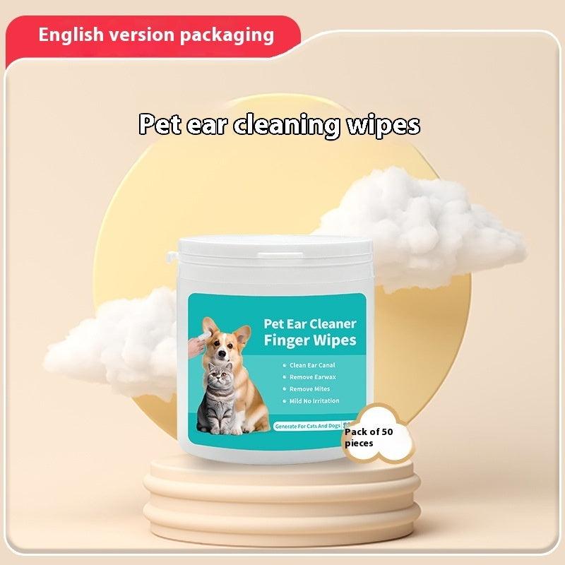 Disposable Pet Cleaning Products Teeth Cleaning Wipes Ear Care Fingertips Ear Mite Removal Cat And Dog Ear Cleaning Pet Products