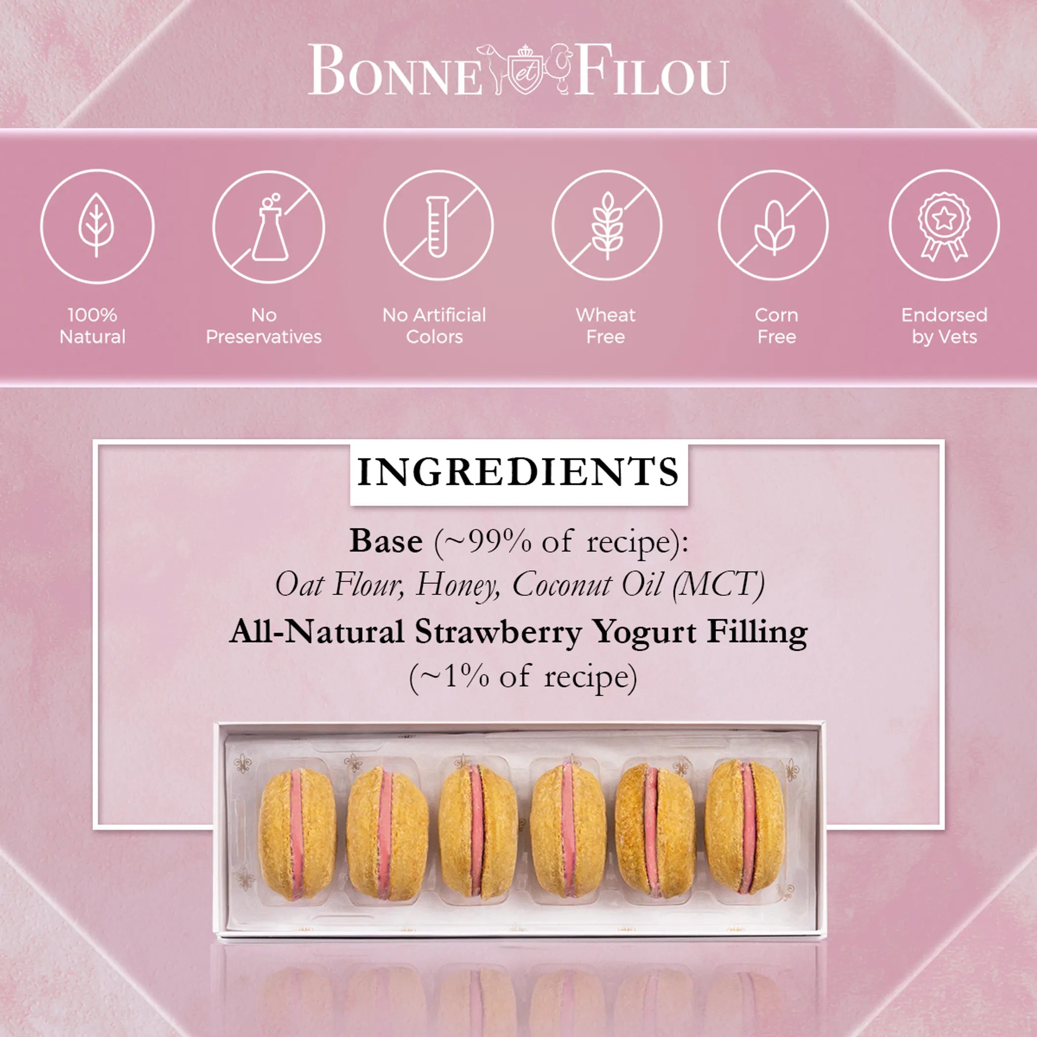 Dog Macarons - Box of 6 (Available in Multiple Flavors)