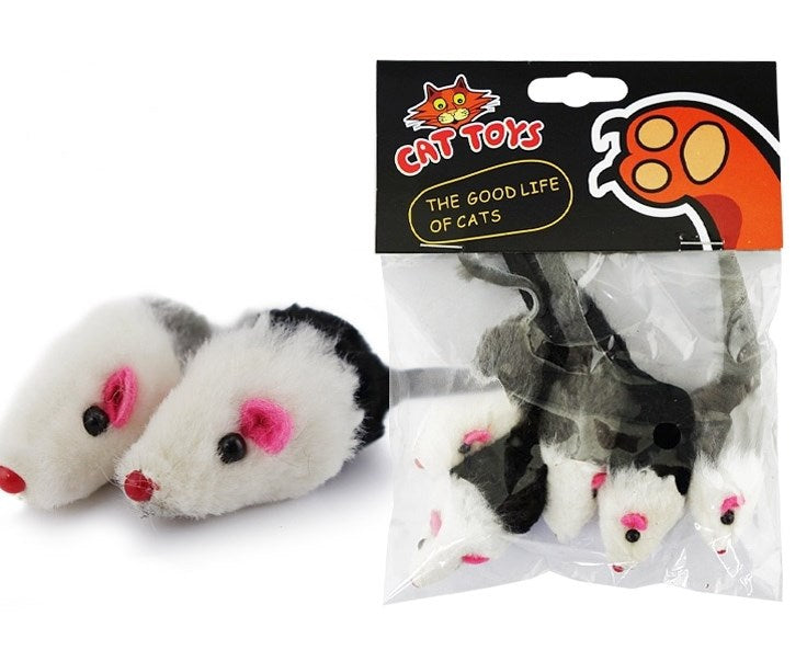 Fake Mouse Rabbit Skin Mouse Funny Cat Toy