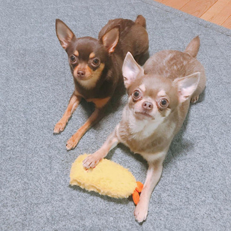 Fried Shrimp Tempura Dog Chew Toy Bite Squeaky Cute Stuffed