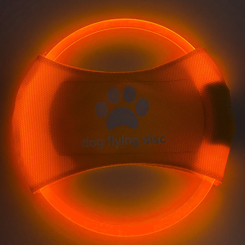 Dog Flying Discs Light Glowing LED LuminousTraining Interactive Toys Game Flying Discs Dog Toy Pet Dog Accessories Pet Products