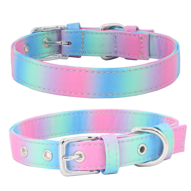 Pet Collar Double Layer Colorful Fabric Dog Collar