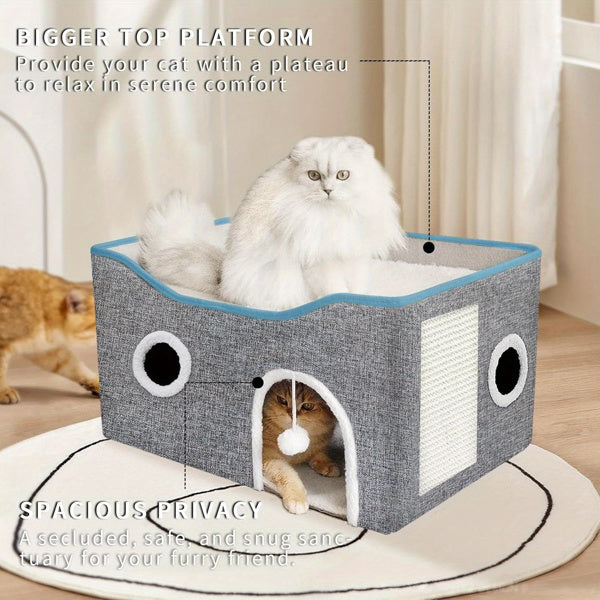 Super Wide Cat House For Indoor Cats