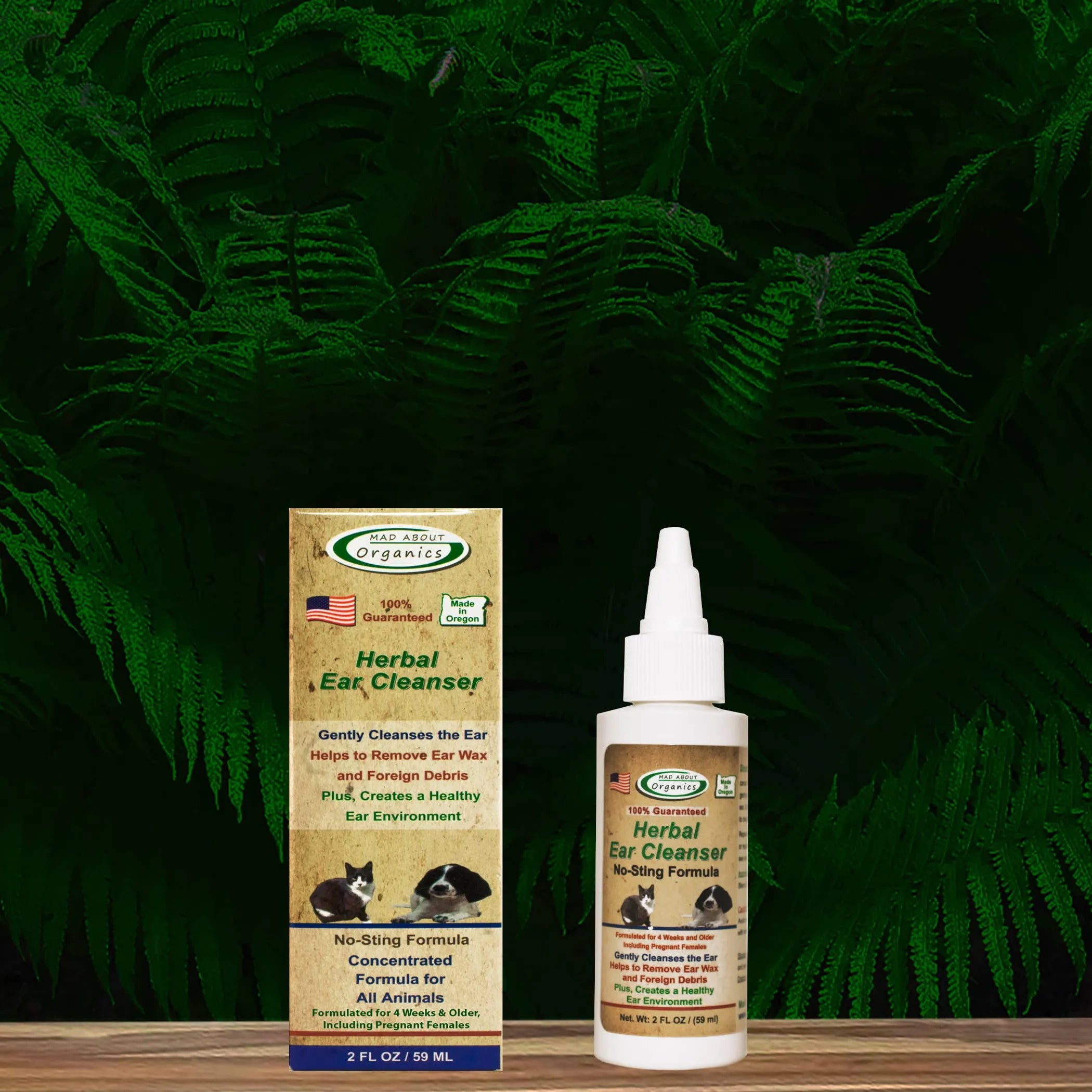 Herbal Ear Cleanser  formulated for  Cats and Dogs 2oz