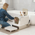 Enclosed Cat Litter Box with Scoop, Deodorizer Bag