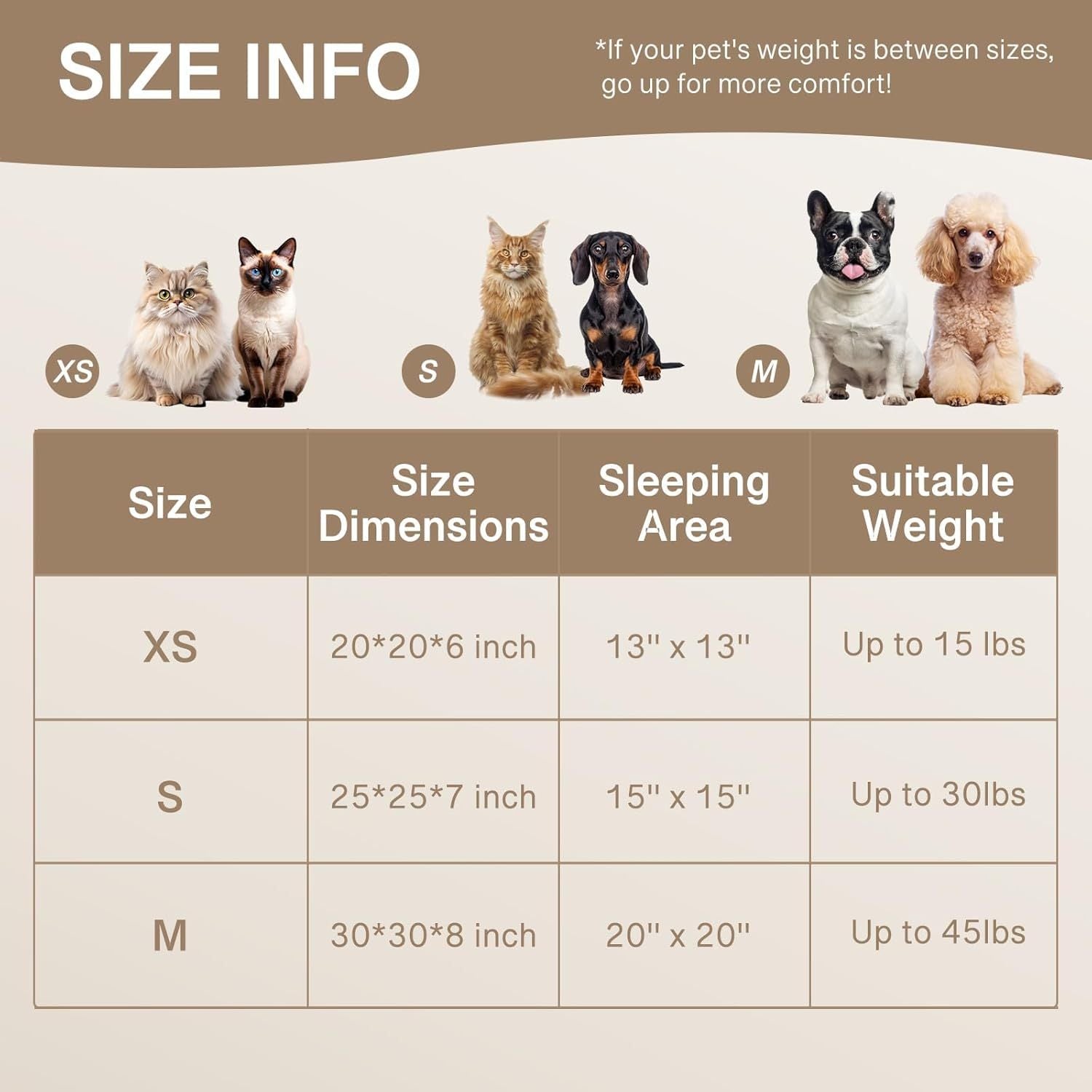 Donut Dog Bed For Medium Dogs - Calming Pet Bed With Non-Slip Bottom, Washable For Pets Up To 45 Lbs Light Brown