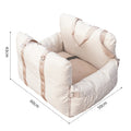 Linen Car Safety Front or Back Seat Dog Bed
