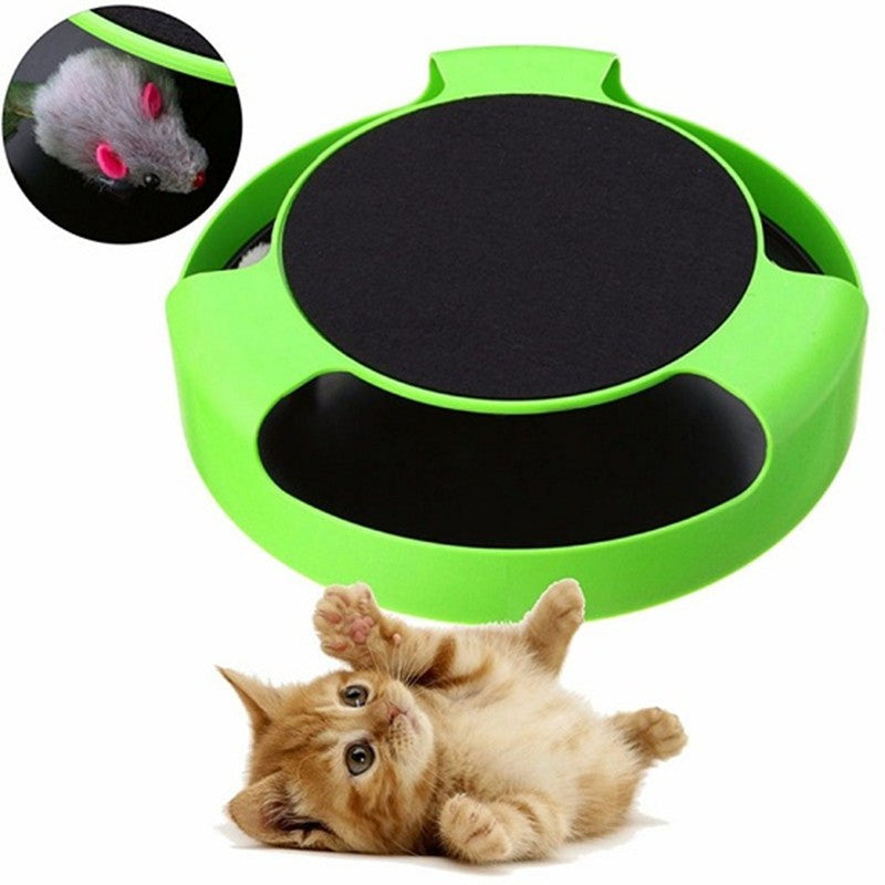 Interactive Spining Cat Toy with Scratchpad