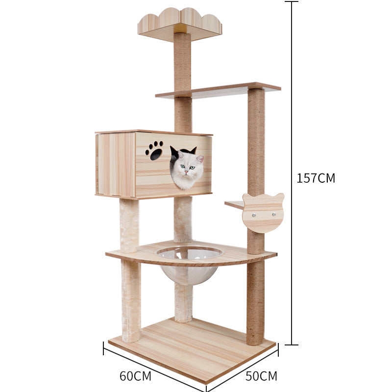 Cat Tree Cat Crawl Cat Nest Cat Scratching Board Pet Toy Space Capsule